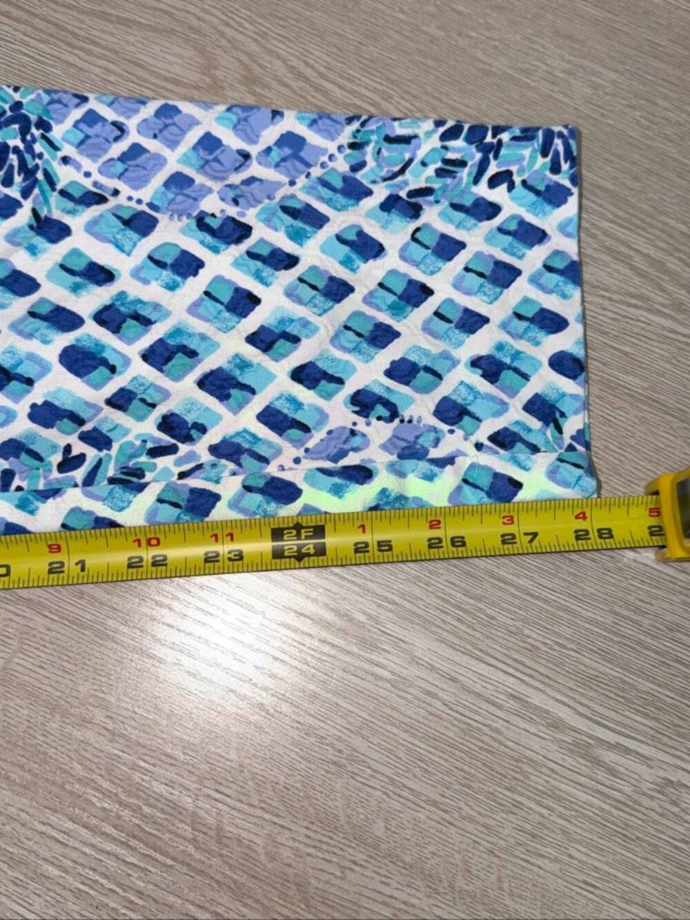 Lilly Pulitzer Women's Pants Size 2 Blue Geometric Floral Cotton Blend - Picture 6 of 8